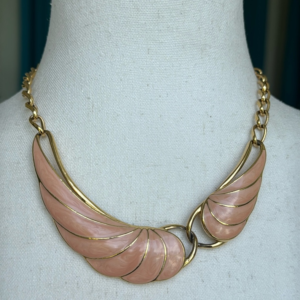 Trifari enamel necklace